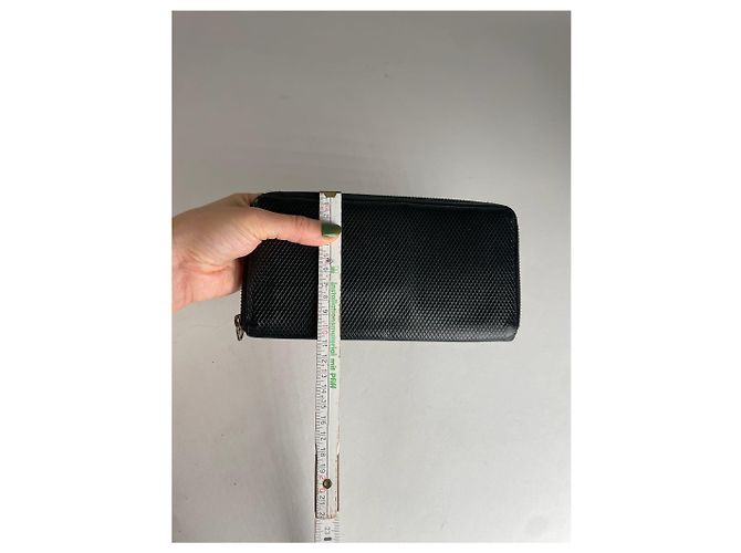 Comme Des Garcons Vintage Celine Paris Snake Emblossed Leather Wallet Black - view 8