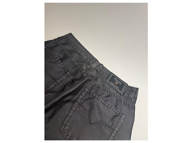 Vintage Versace Hose Anthrazit M Anthrazitgrau - Ansicht 12