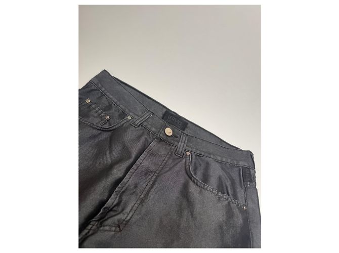 Vintage Versace Hose Anthrazit M Anthrazitgrau - Ansicht 3