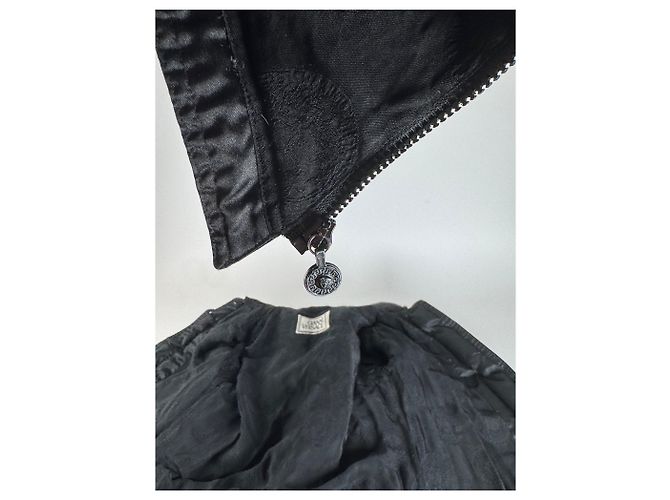 Vintage Gianni Versace Polyester Parka Schwarz 40/L - Ansicht 14