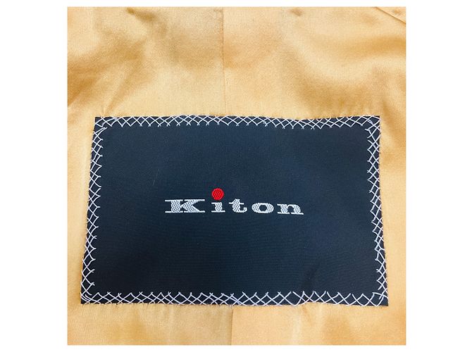 Kiton Mustard Yellow Double Breasted Blazer - view 4