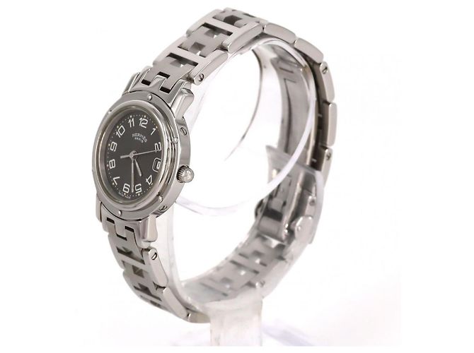 Reloj de cuarzo de acero inoxidable Hermès Clipper CL4.210 - vista 2