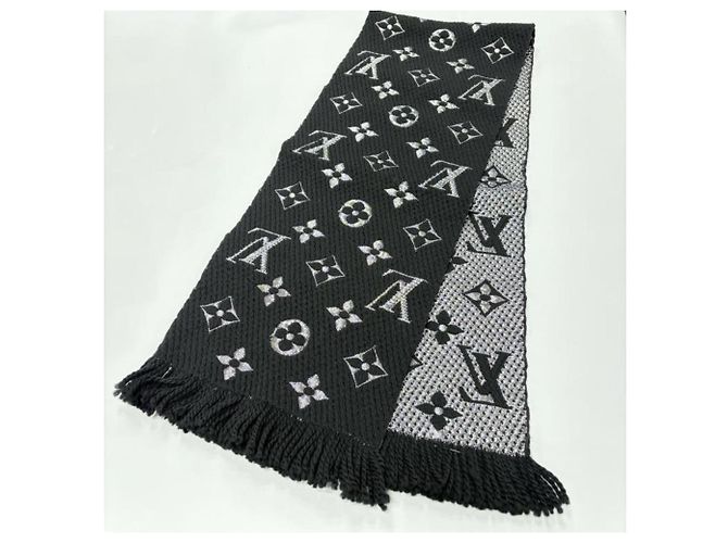 Sciarpa Logomania Noir Louis Vuitton Nero Argento - vista 2