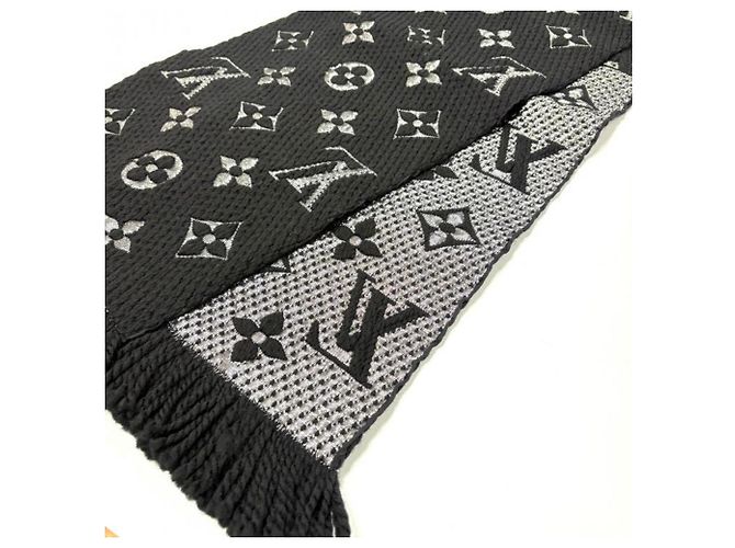 Sciarpa Logomania Noir Louis Vuitton Nero Argento - vista 3