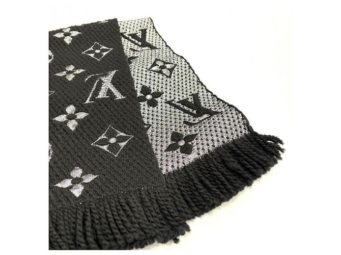 Sciarpa Logomania Noir Louis Vuitton Nero Argento - vista 4