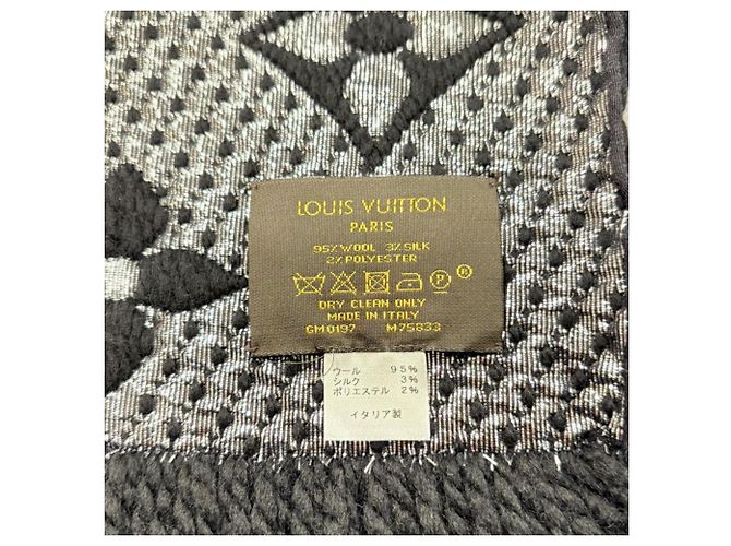 Sciarpa Logomania Noir Louis Vuitton Nero Argento - vista 6