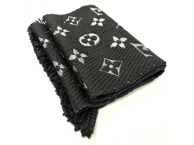 Sciarpa Logomania Noir Louis Vuitton Nero Argento - vista 7