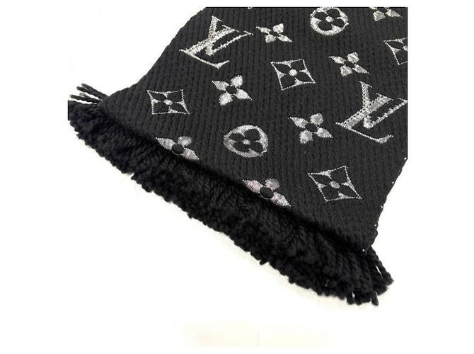 Sciarpa Logomania Noir Louis Vuitton Nero Argento - vista 8
