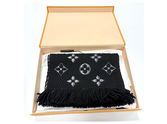 Sciarpa Logomania Noir Louis Vuitton Nero Argento - vista 9