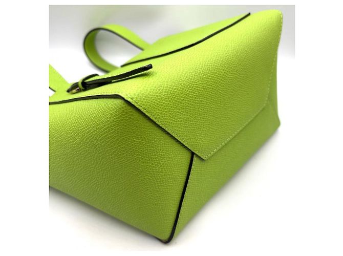 Borsa a spalla micro a secchiello Valextra in verde mela - vista 6