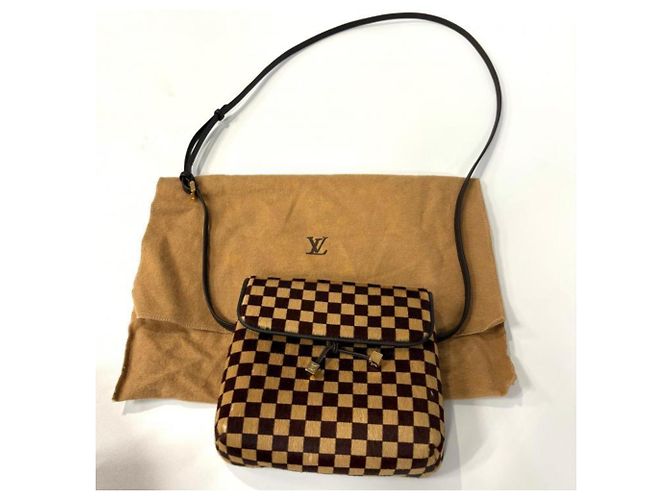 Borsa a Spalla Gazelle Damier Sauvage Louis Vuitton Marrone - vista 10