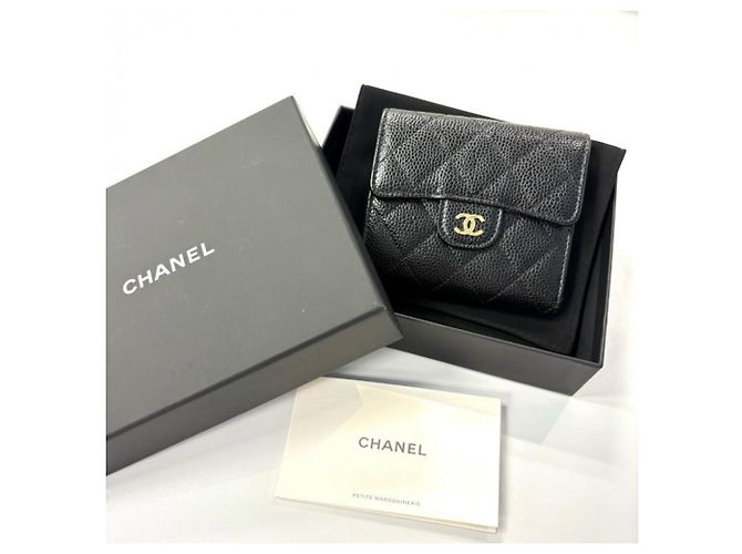 Monedero de cuero negro Chanel - vista 10