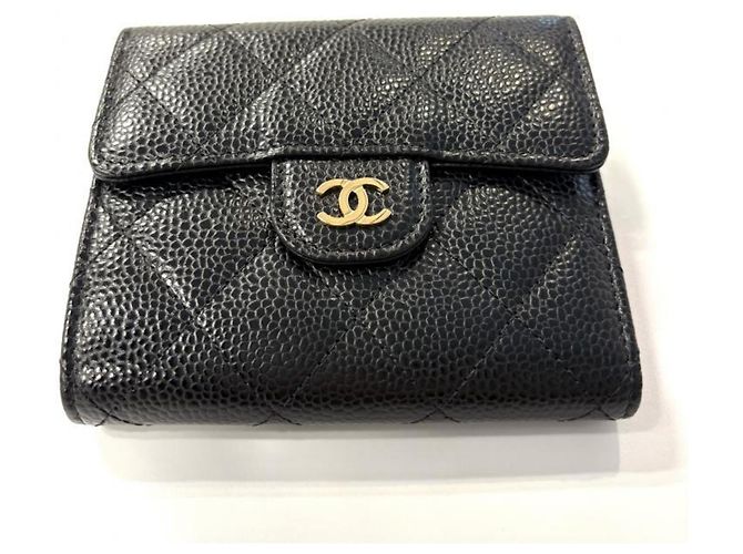 Monedero de cuero negro Chanel - vista 4