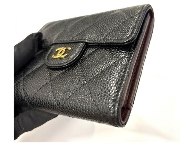 Monedero de cuero negro Chanel - vista 5