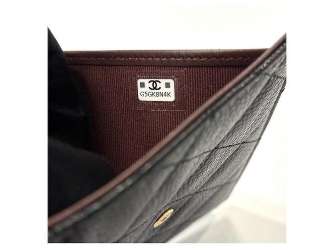 Monedero de cuero negro Chanel - vista 7
