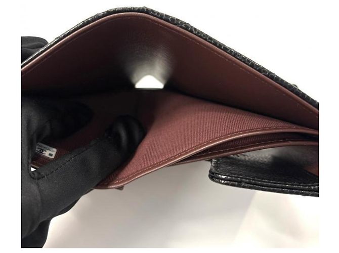 Monedero de cuero negro Chanel - vista 8