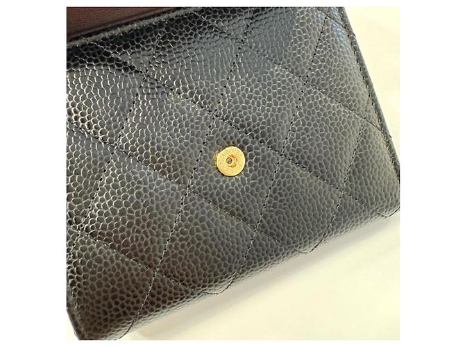 Monedero de cuero negro Chanel - vista 9