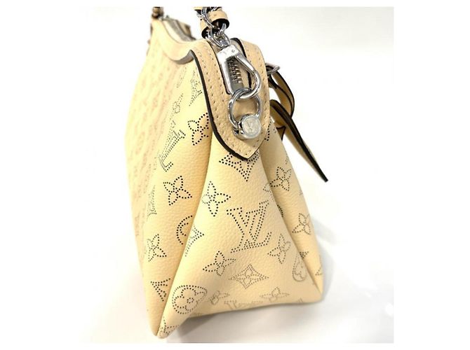Borsa a Spalla Louis Vuitton Mahina M24255 Hand It All PM Galle 2 in 1 Beige - vista 4