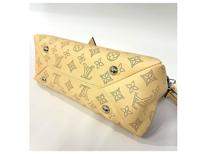 Borsa a Spalla Louis Vuitton Mahina M24255 Hand It All PM Galle 2 in 1 Beige - vista 5