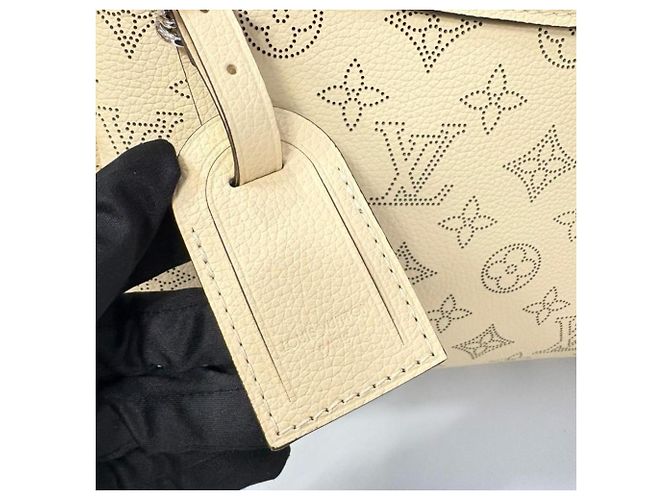 Borsa a Spalla Louis Vuitton Mahina M24255 Hand It All PM Galle 2 in 1 Beige - vista 8