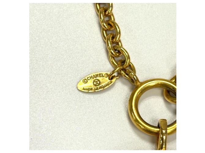 Collana Vintage Coco Mark Matelassé di CHANEL D'oro - vista 6