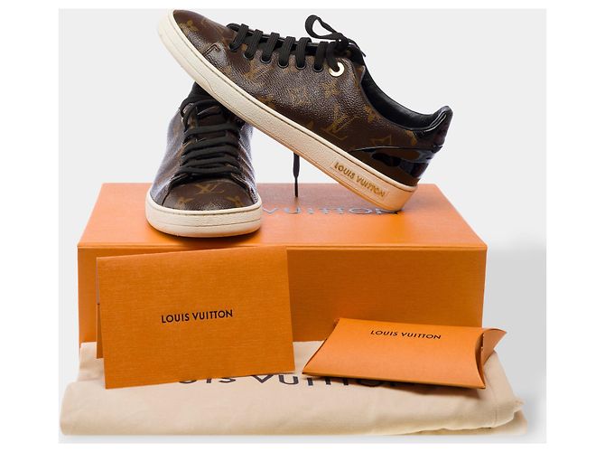 Scarpa LOUIS VUITTON FrontRow in Tela Marrone - 103244 - vista 2