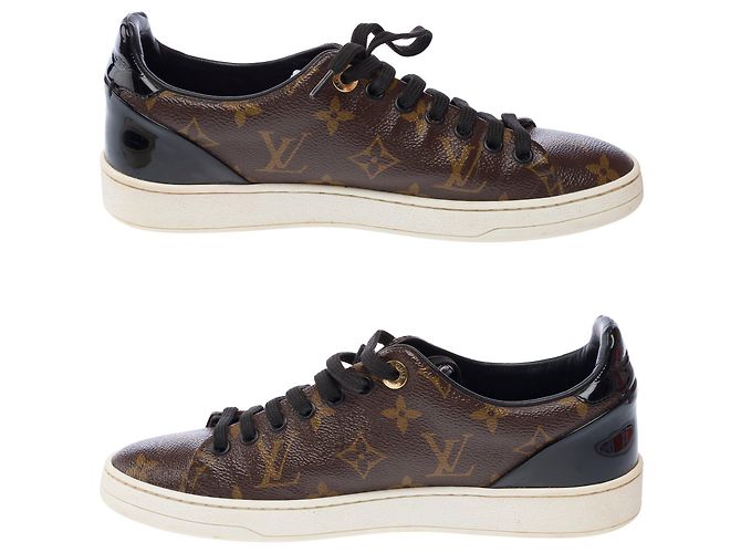 Scarpa LOUIS VUITTON FrontRow in Tela Marrone - 103244 - vista 5