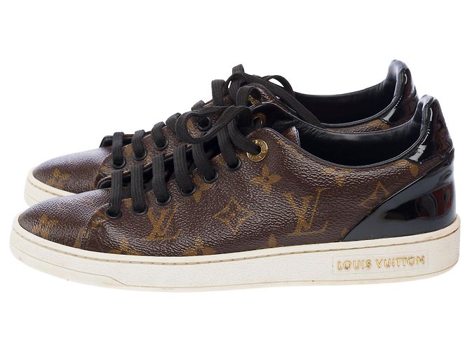 Scarpa LOUIS VUITTON FrontRow in Tela Marrone - 103244 - vista 6