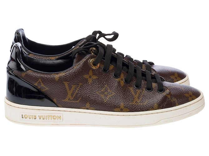 Scarpa LOUIS VUITTON FrontRow in Tela Marrone - 103244 - vista 7
