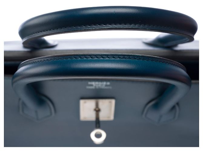 Hermès Borsa HERMES Birkin 35 in Pelle Blu - 103221 - vista 10