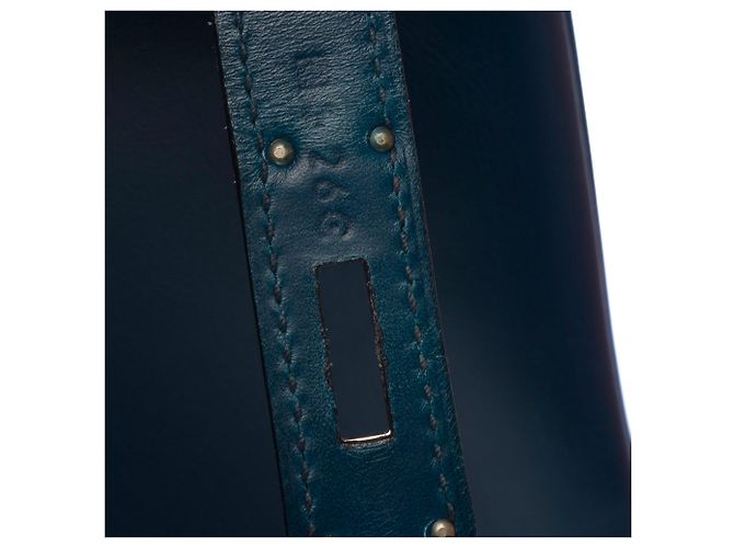 Hermès Borsa HERMES Birkin 35 in Pelle Blu - 103221 - vista 8