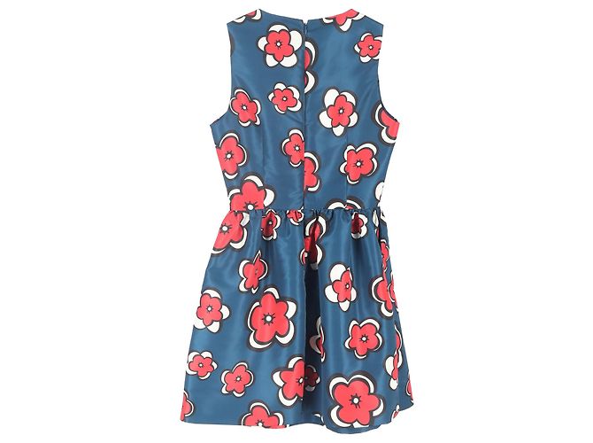 RED Valentino Mini-Kleid mit Blumenmuster aus mehrfarbigem Polyester Mehrfarben - Ansicht 2