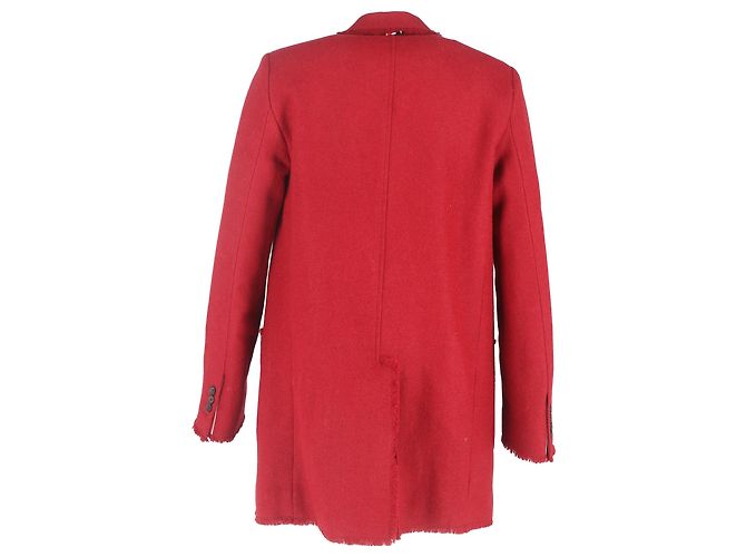 Blazer rojo de lana de un solo botón con dobladillo deshilachado de Thom Browne Roja - vista 3