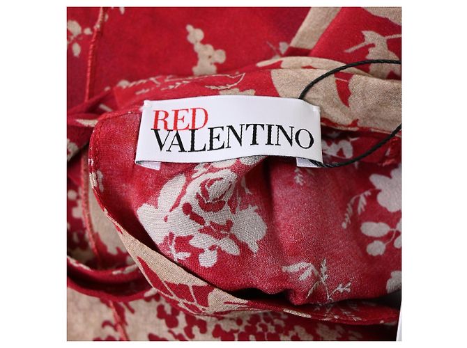 Marc by Marc Jacobs Vestido Mini con Estampado Floral Efecto Capa en Seda Roja de Red Valentino - vista 4