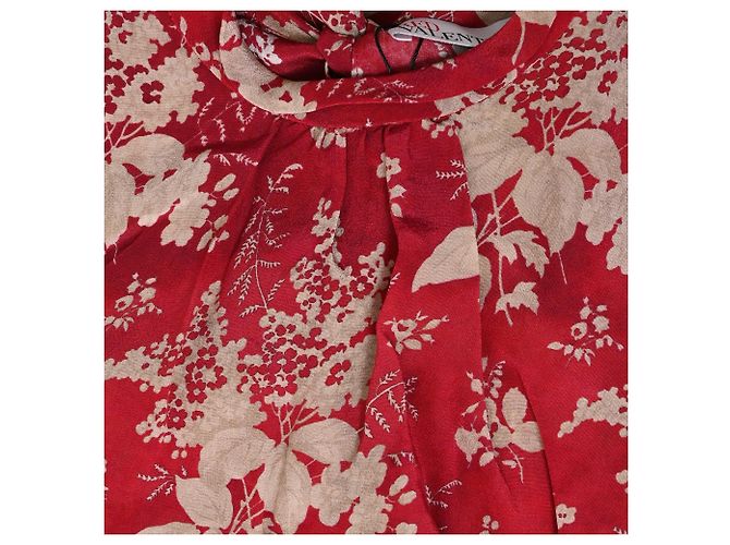 Marc by Marc Jacobs Vestido Mini con Estampado Floral Efecto Capa en Seda Roja de Red Valentino - vista 5