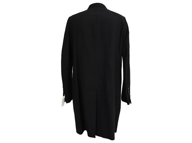 Doppelt gefütterter Mantel von Rick Owens aus schwarzer Wolle - Ansicht 3