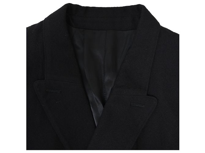 Doppelt gefütterter Mantel von Rick Owens aus schwarzer Wolle - Ansicht 5
