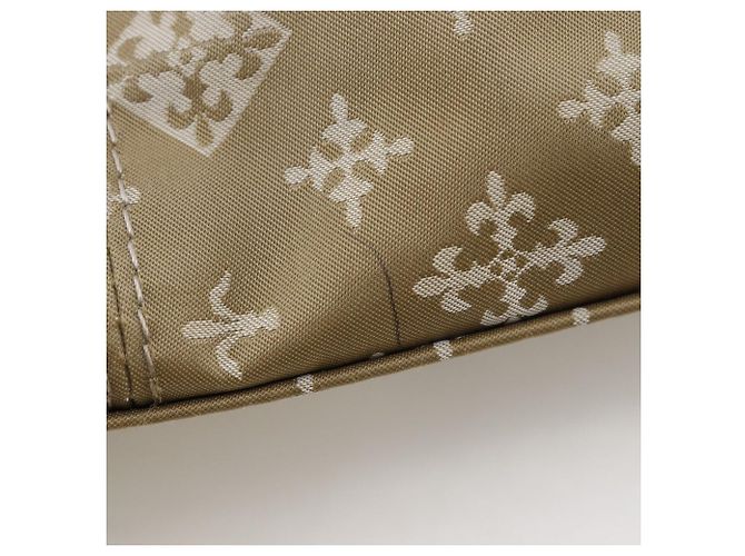 Autre Marque Borsa a Spalla in Nylon Fleur-de-lis Rame Verde Cachi - vista 10