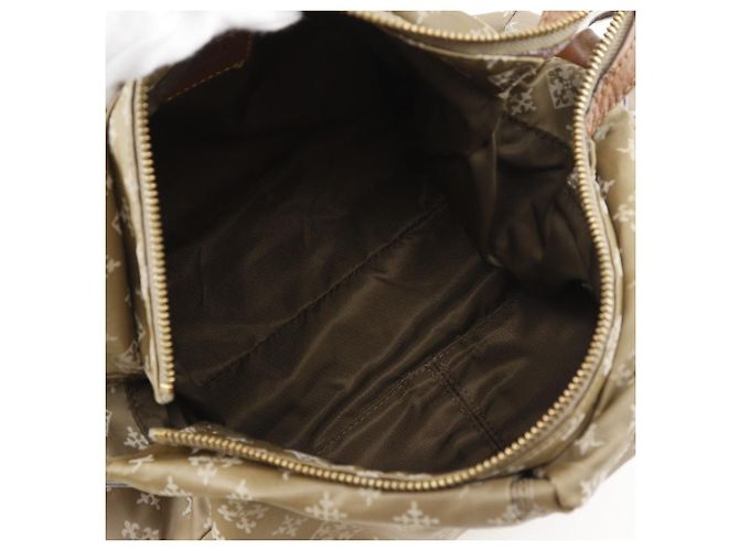 Autre Marque Borsa a Spalla in Nylon Fleur-de-lis Rame Verde Cachi - vista 6