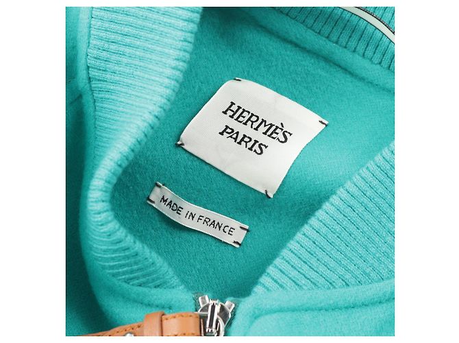 Blouson in cashmere Hermès Verde - vista 3