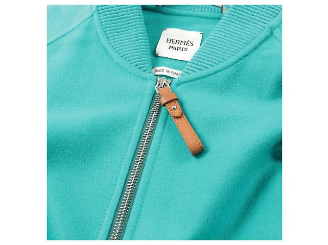 Blouson in cashmere Hermès Verde - vista 7