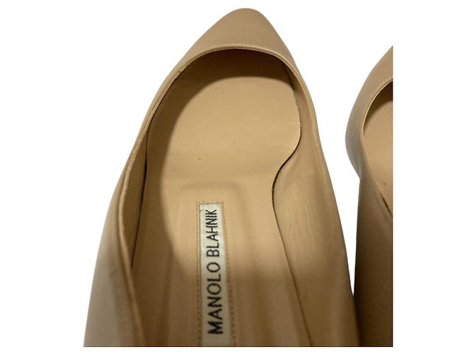 BB30 Leder Pumps von Manolo Blahnik Beige - Ansicht 10