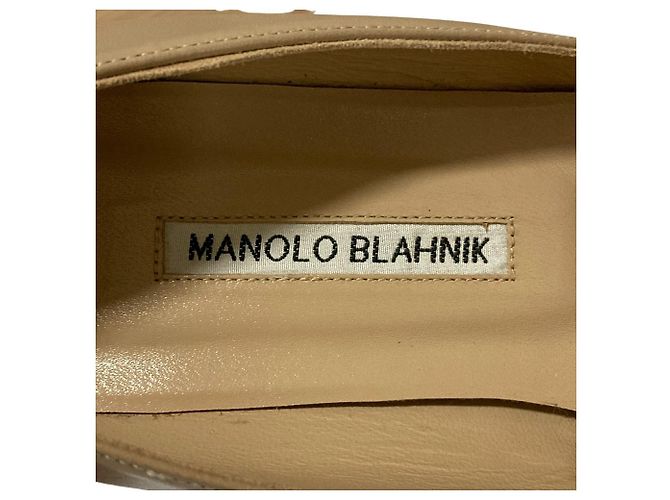 BB30 Leder Pumps von Manolo Blahnik Beige - Ansicht 11