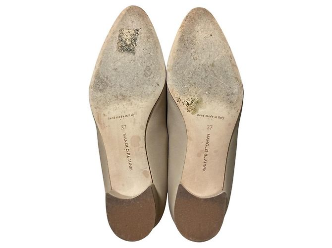 BB30 Leder Pumps von Manolo Blahnik Beige - Ansicht 12