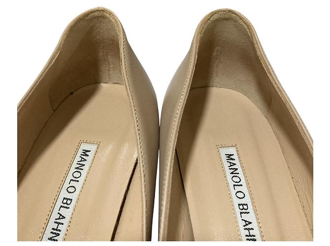 BB30 Leder Pumps von Manolo Blahnik Beige - Ansicht 9