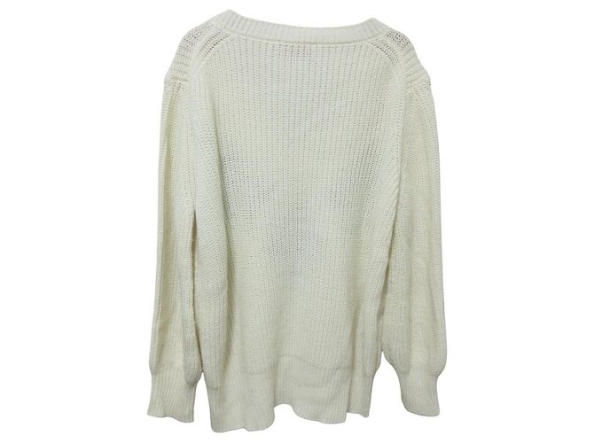 Autre Marque ERMANNO FIRENZE Argyle-Strickpullover aus Alpaka-Mischung Aus weiß - Ansicht 2