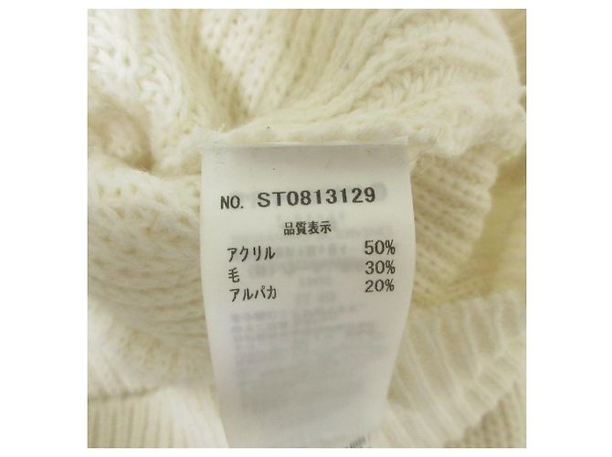 Autre Marque ERMANNO FIRENZE Argyle-Strickpullover aus Alpaka-Mischung Aus weiß - Ansicht 7