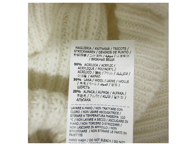 Autre Marque ERMANNO FIRENZE Argyle-Strickpullover aus Alpaka-Mischung Aus weiß - Ansicht 9