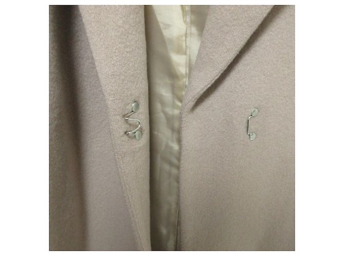Autre Marque Y Abrigo de Lana con Cinturón Couture Beige - vista 5
