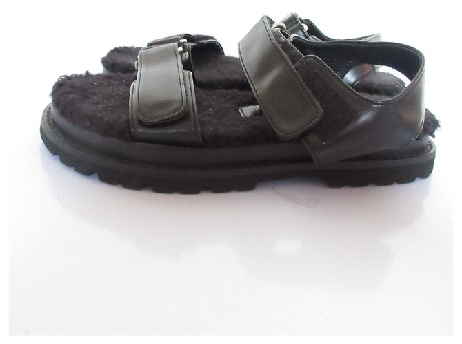 Autre Marque Sandali HEWN in pelliccia Nero - vista 2